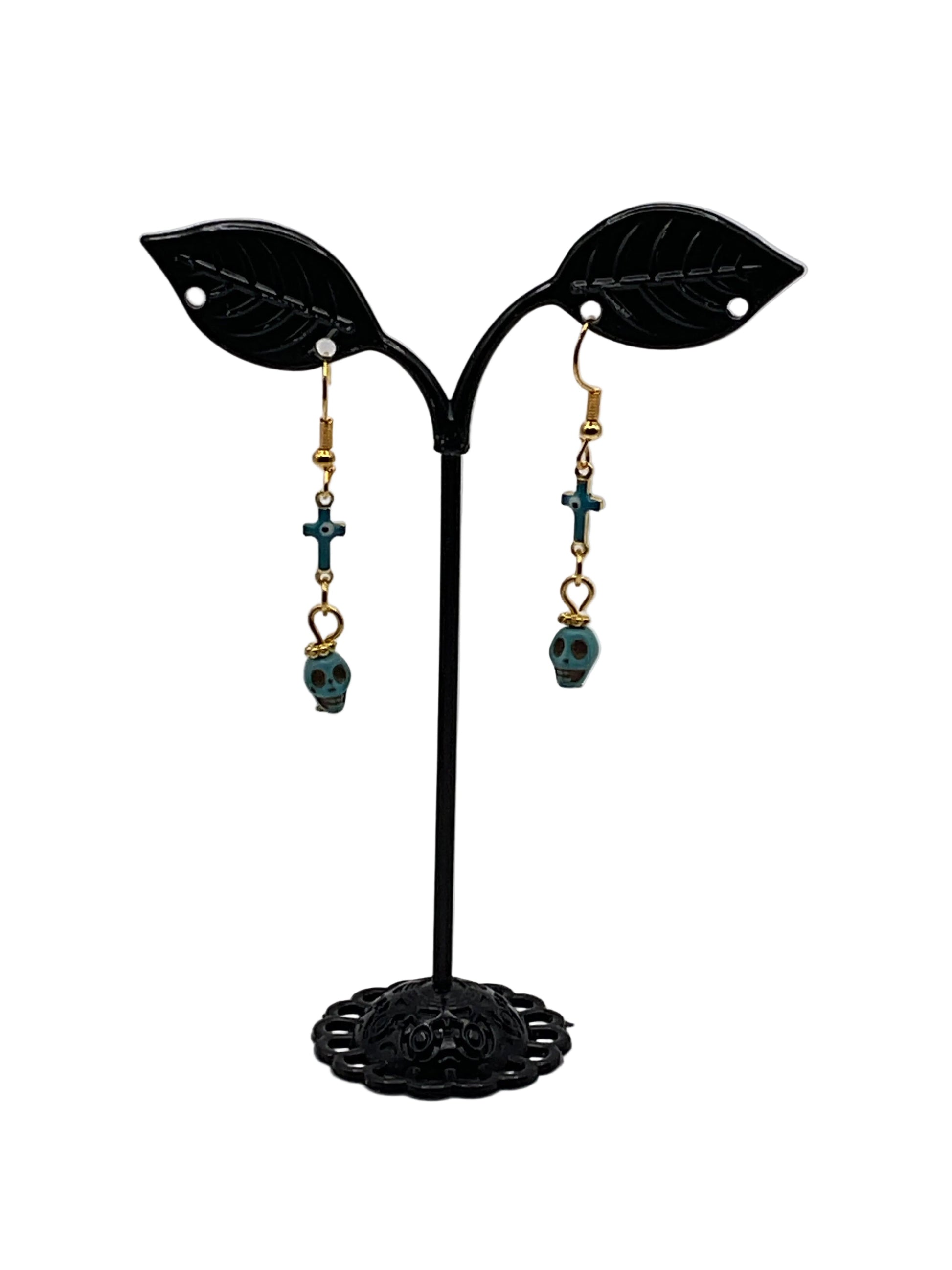 Colorful Tiny Skull Earrings