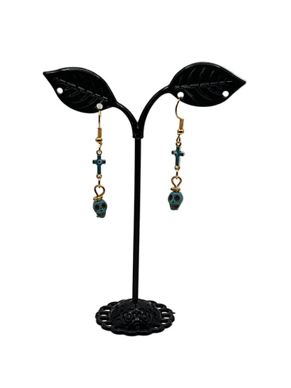 Colorful Tiny Skull Earrings