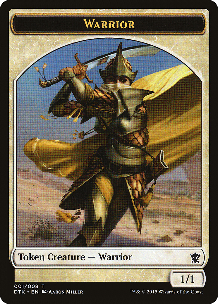 Warrior (DTK-001) - Dragons of Tarkir Tokens