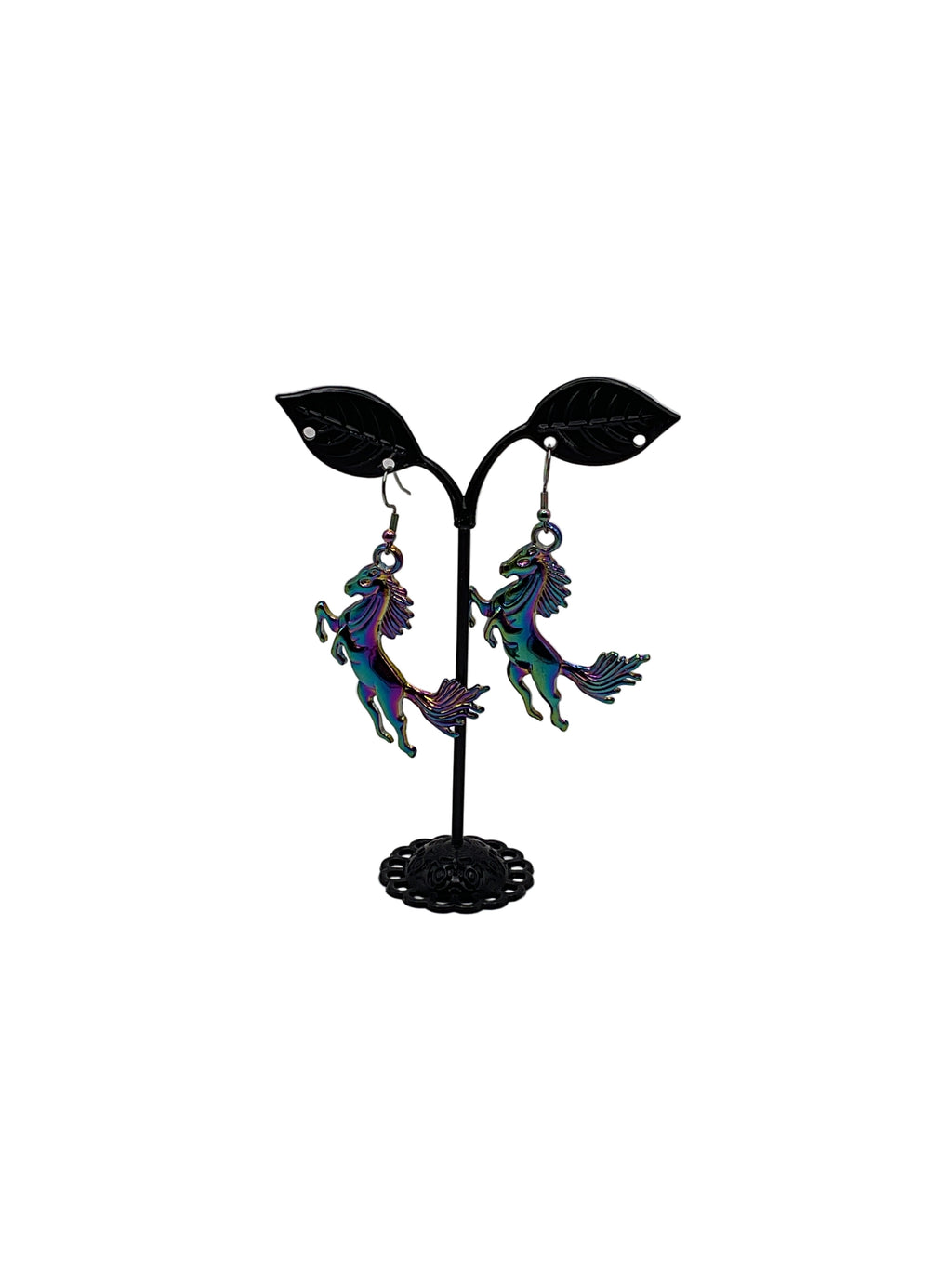 Rainbow  horse earrings