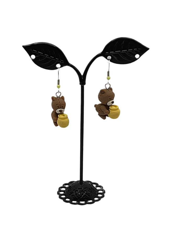 Teddy bear earrings Hover Image