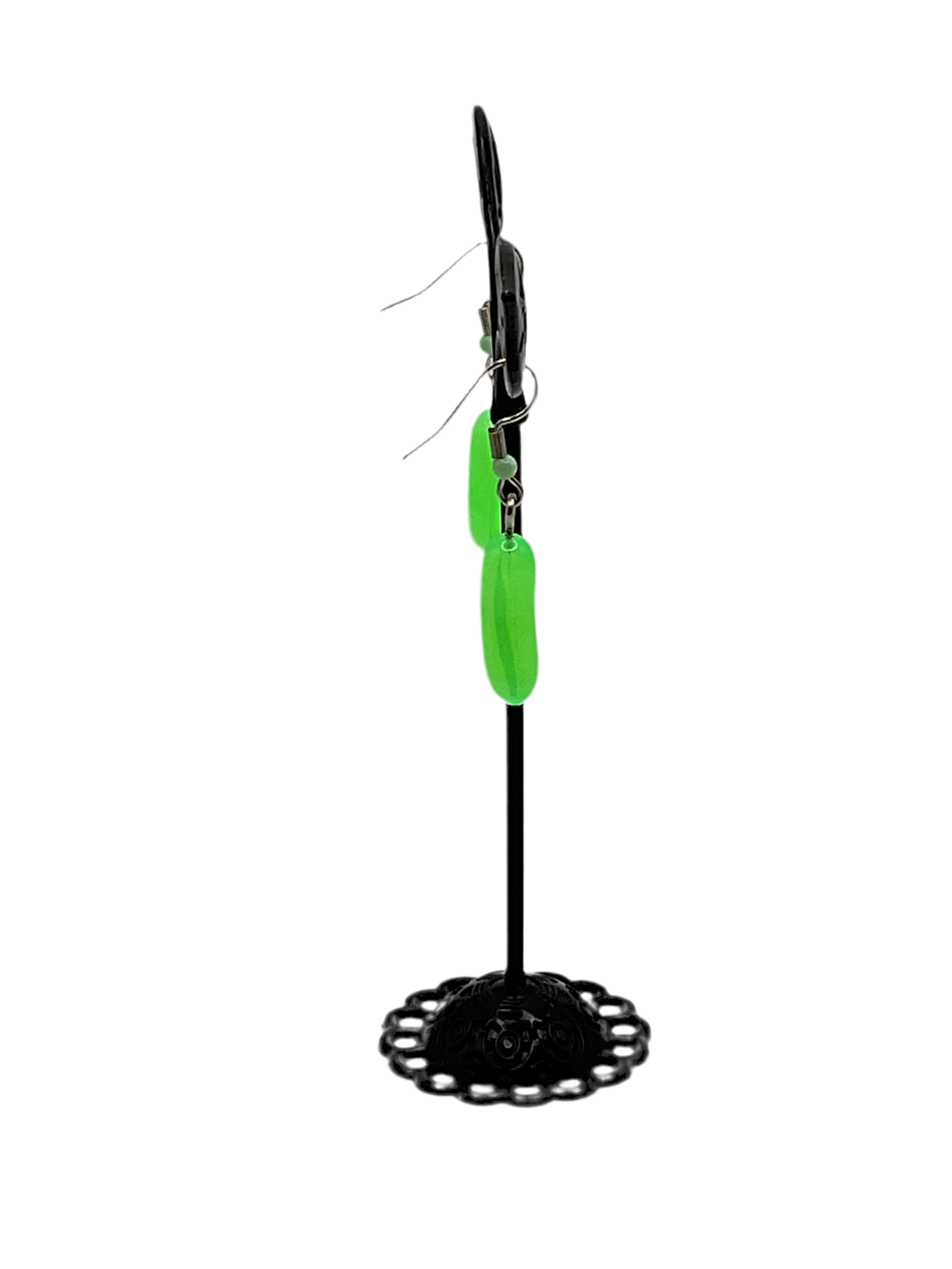 Green Jelly Bean earrings