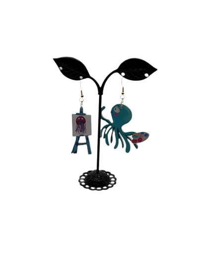 Artistic Octopus earrings