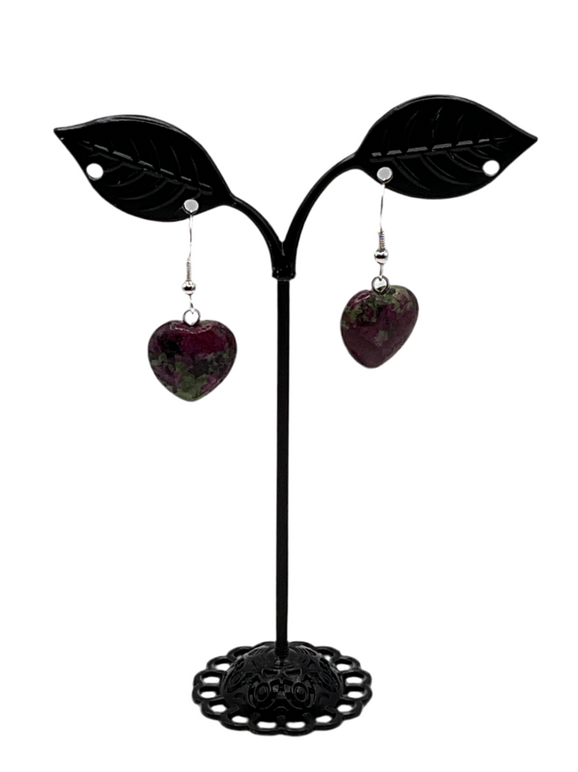 Green and purple  earrings Hover Image