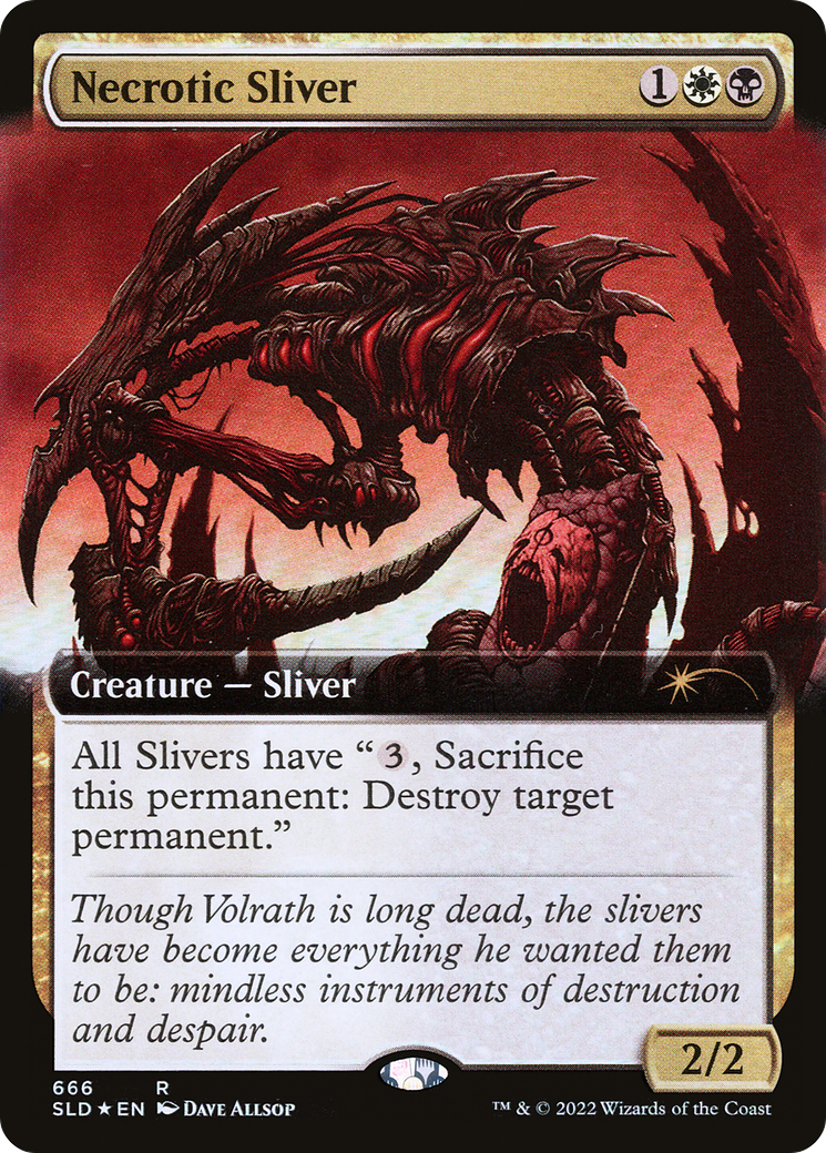 Necrotic Sliver (SLD-666) - Secret Lair Drop: (Extended Art) Foil