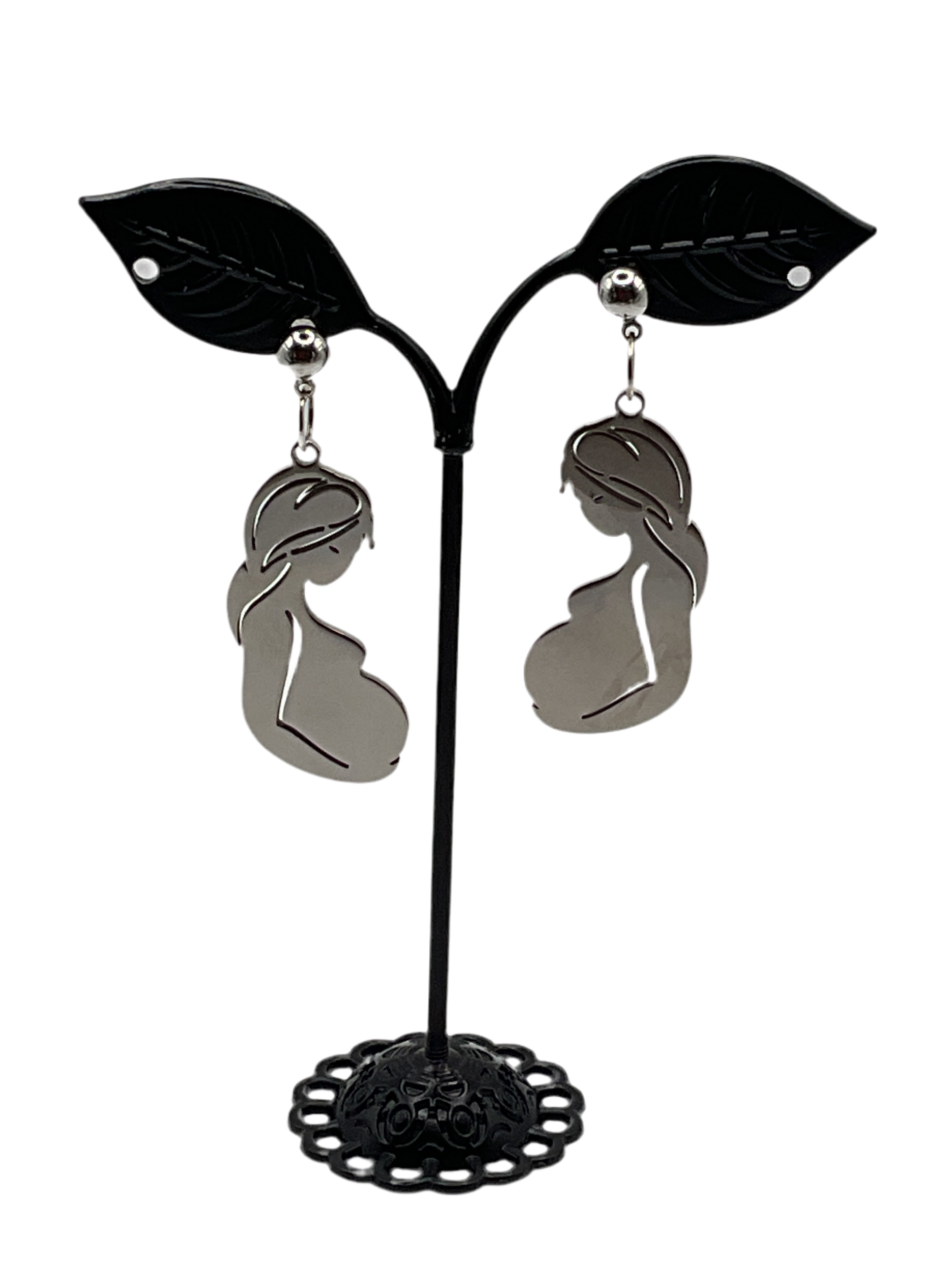 Pregnant lady silhouette Earrings Main image