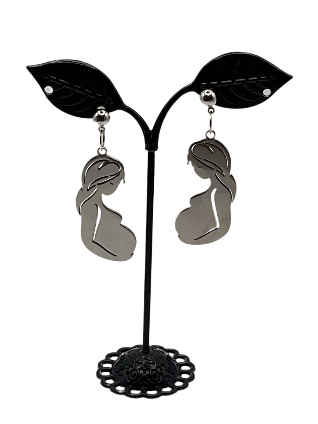 Pregnant lady silhouette Earrings