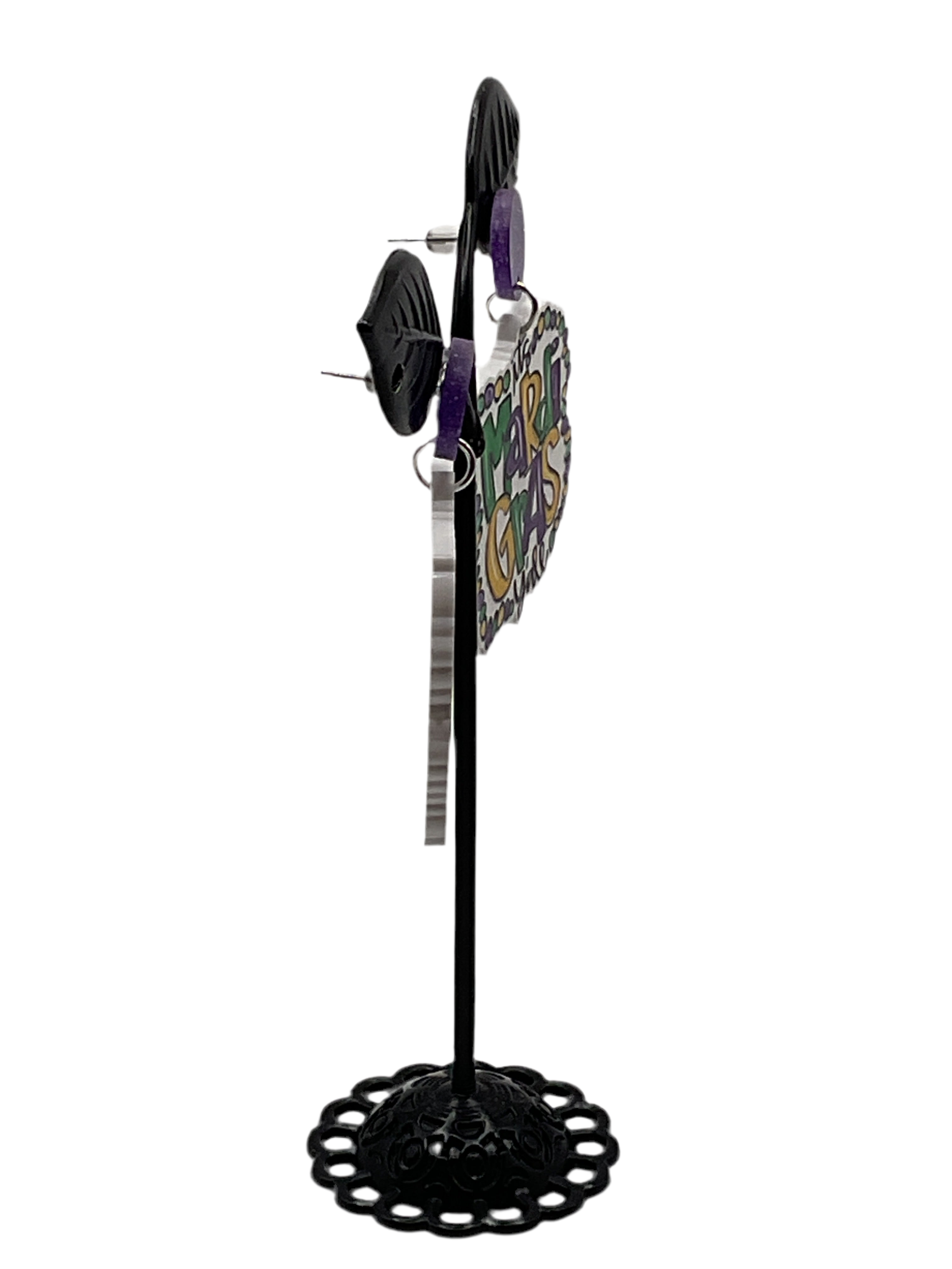 Mardi Gras earrings