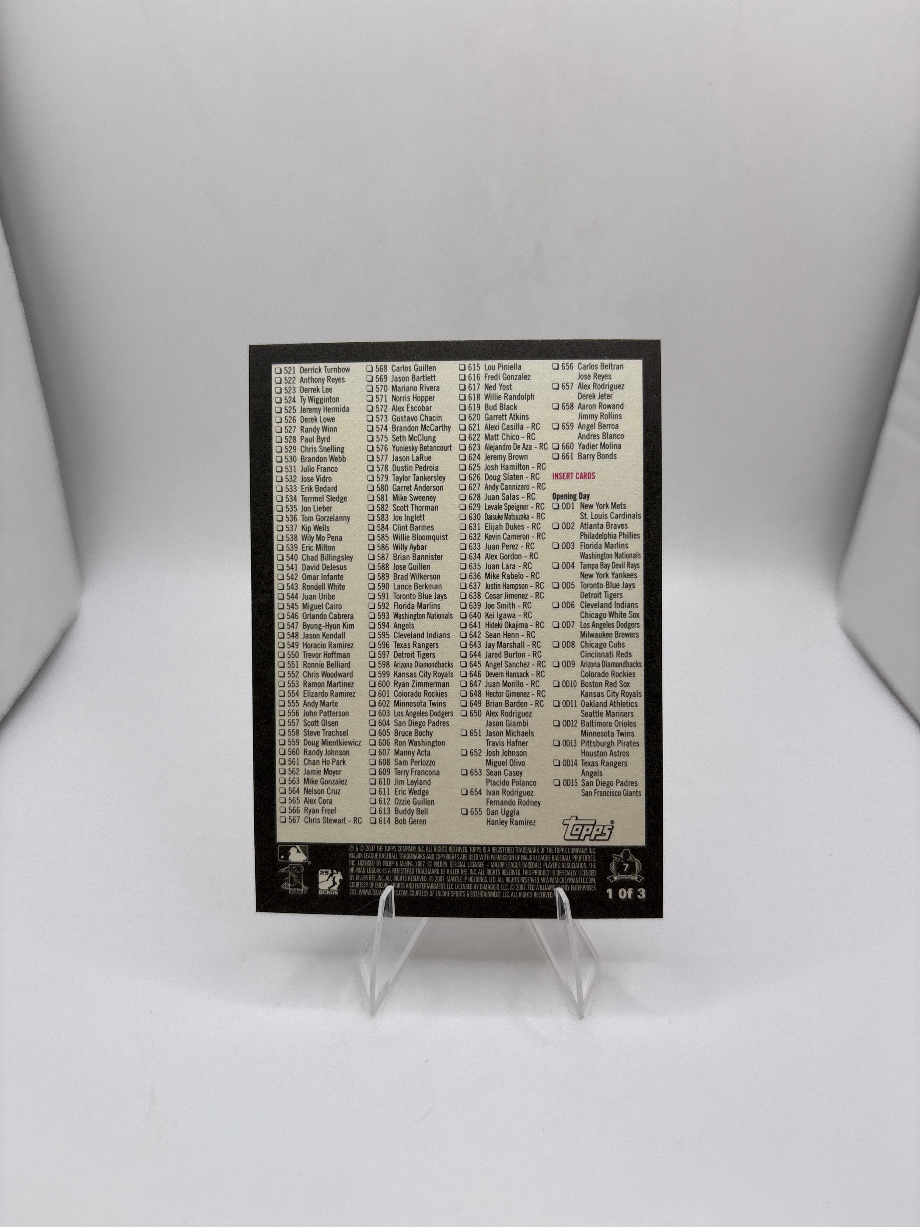 Topps Checklist