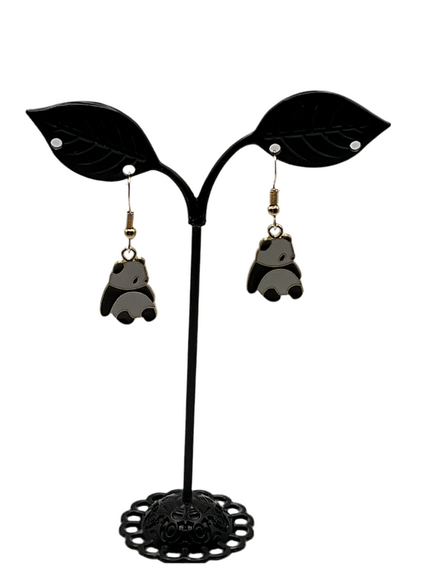 Baby panda earrings