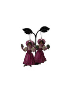 Lady in pink earrings