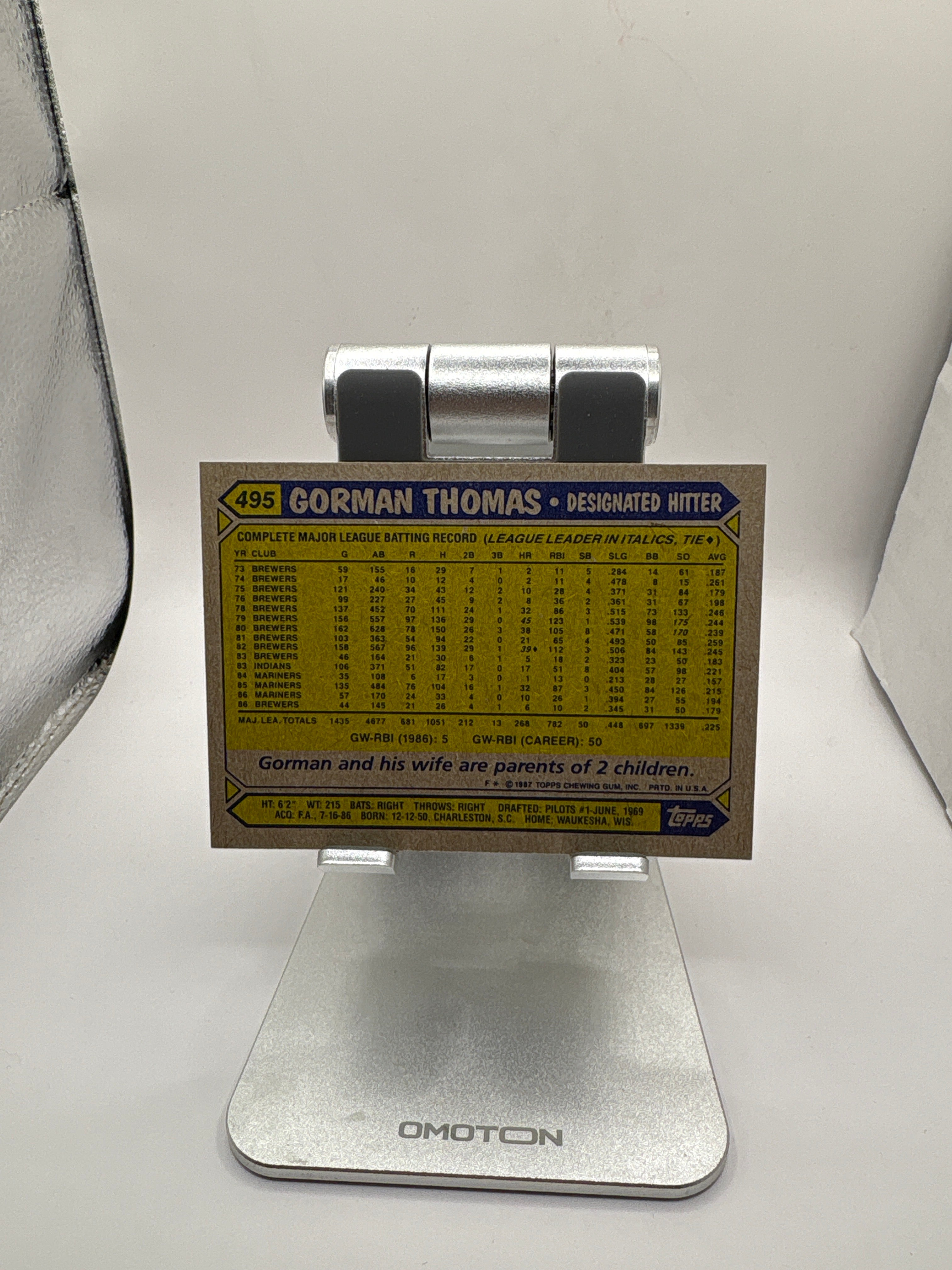 Topps Gorman Thomas