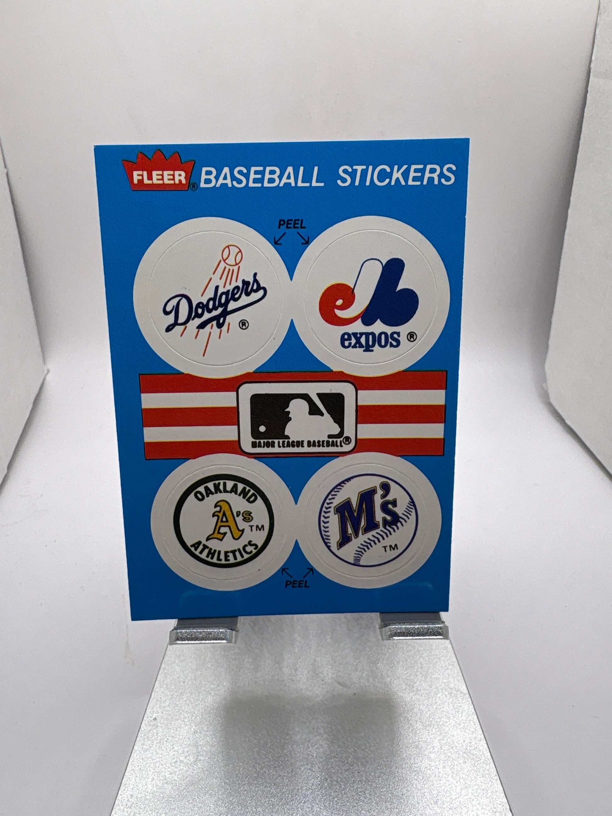 Fleer Los Angeles Dodgers Montreal Expos Oakland Athletics Seattle Mariners Baseball Stickers