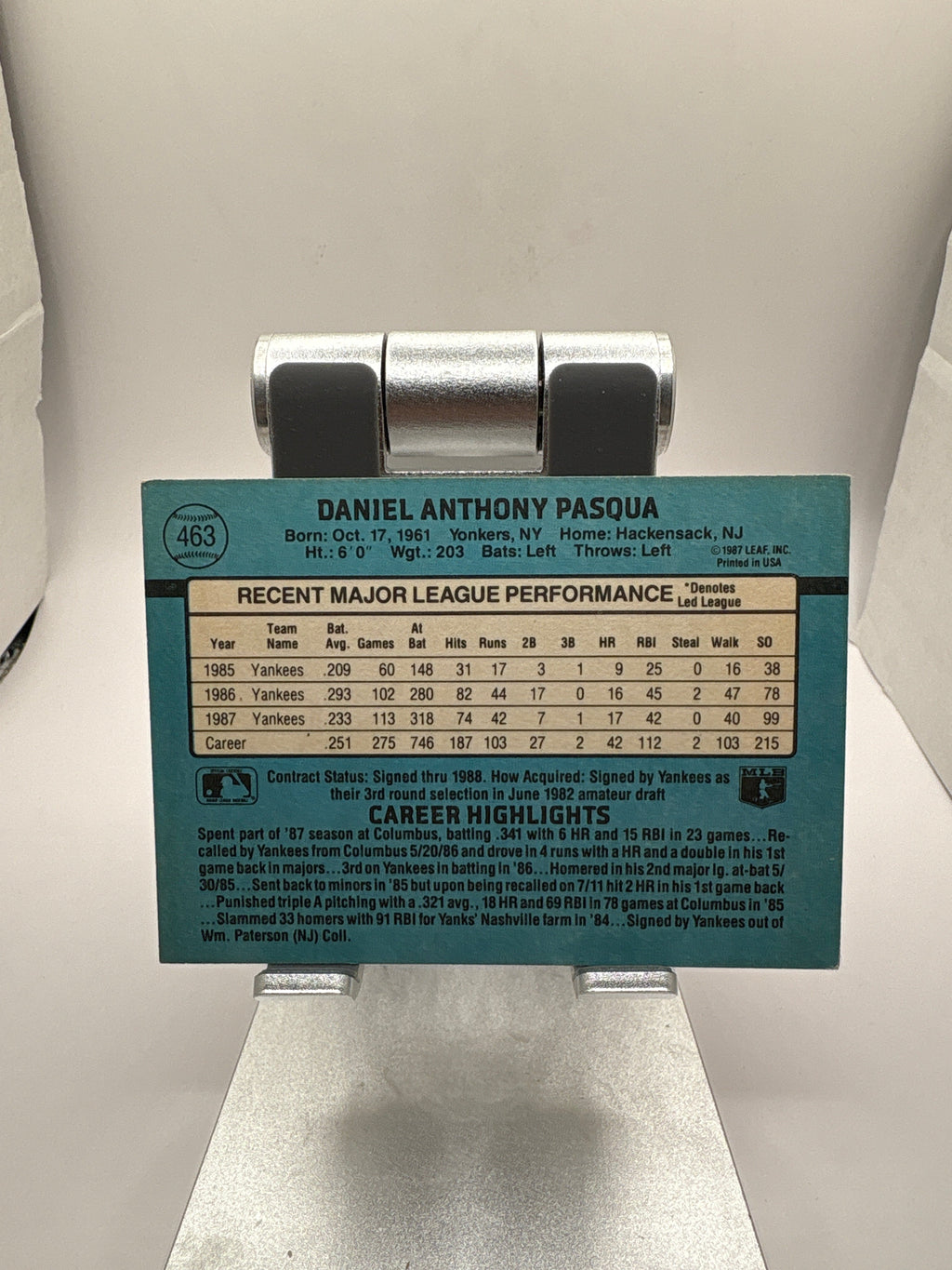 Donruss Dan Pasqua