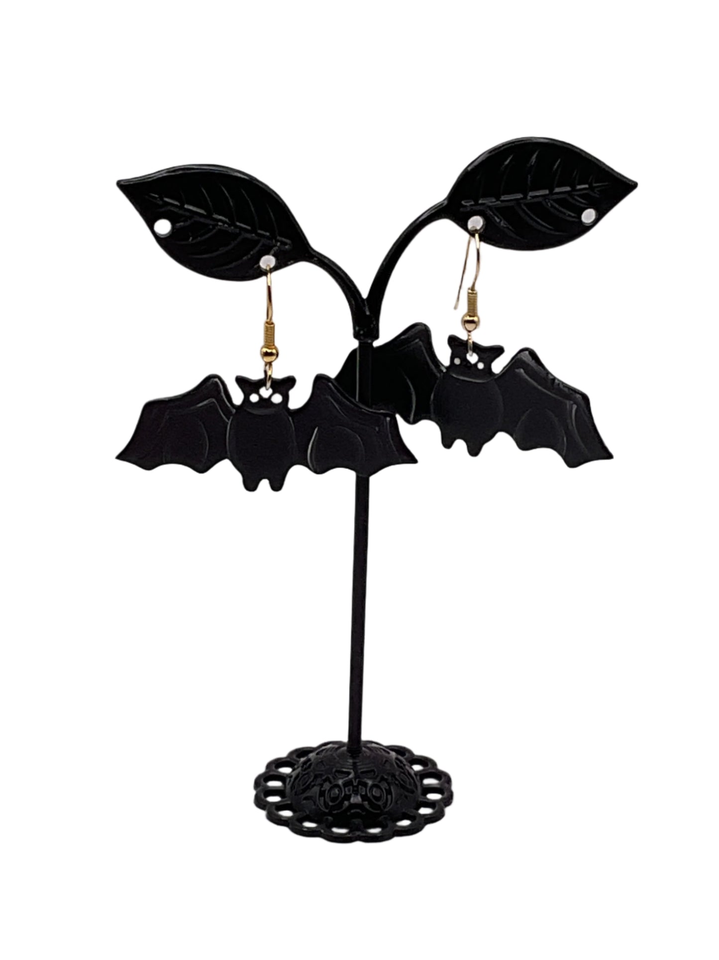 Black Bat Earrings