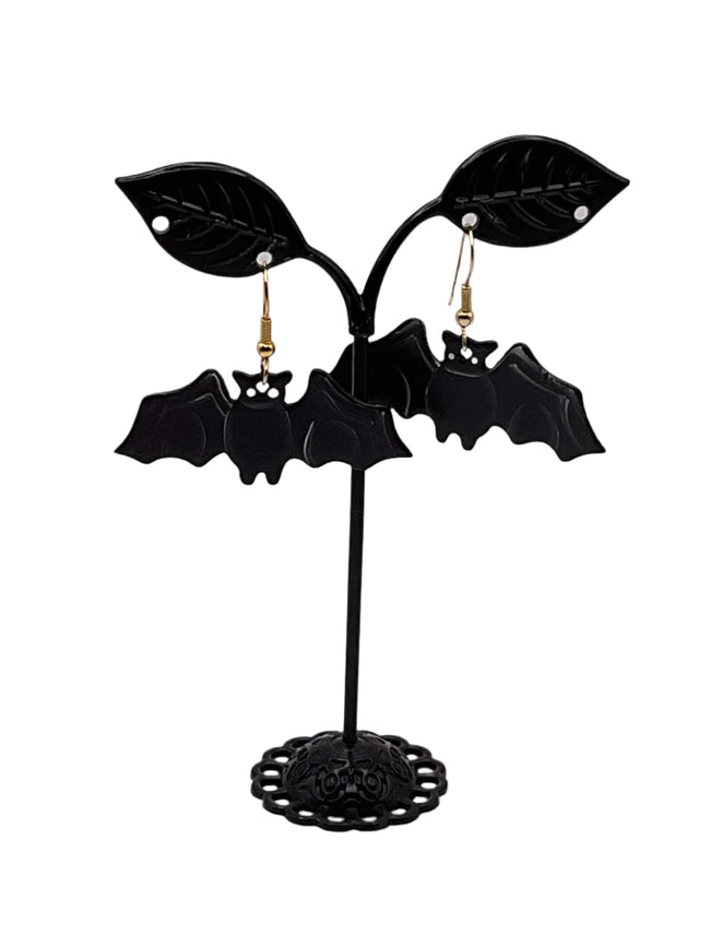 Black Bat Earrings Hover Image