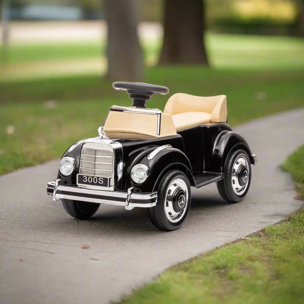 6V Mercedes Benz 300S 1 Seater Mini Ride-On Car for Kids Black
