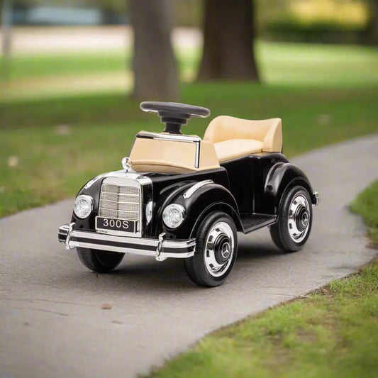 6V Mercedes Benz 300S 1 Seater Mini Ride-On Car for Kids Black
