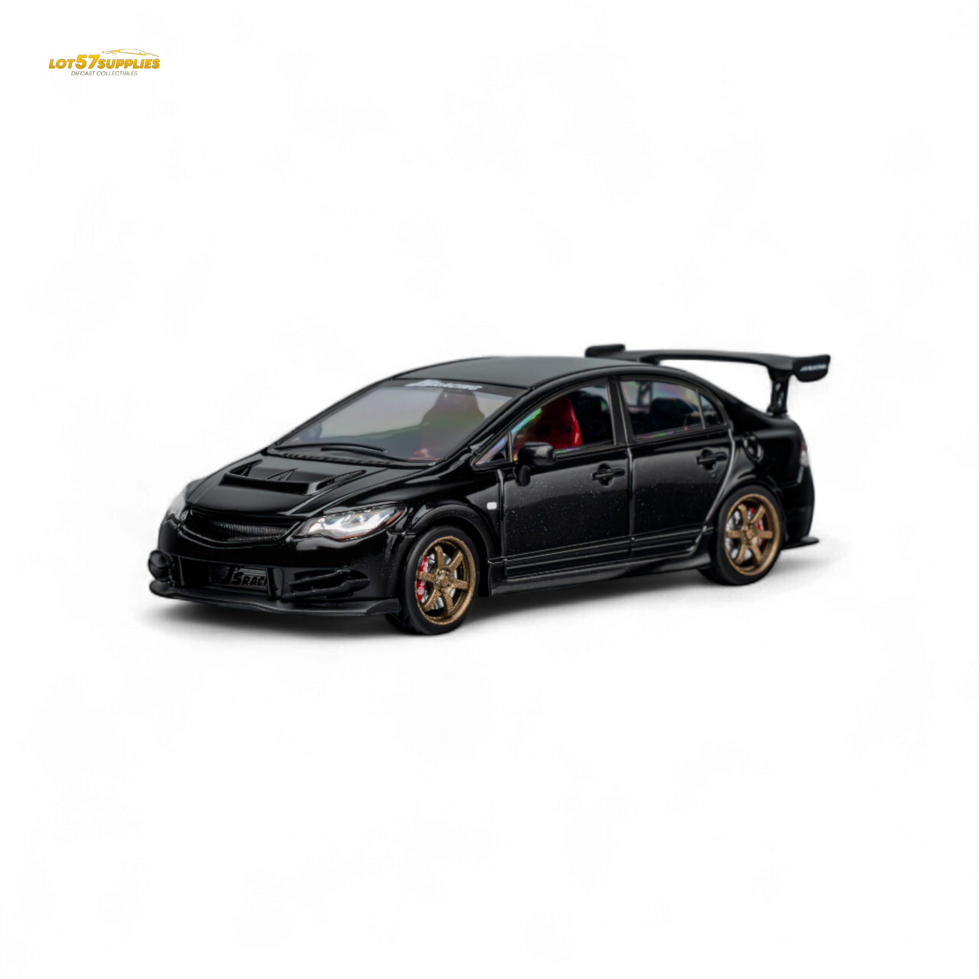 (Pre-Order) Microturbo Custom FD2 J'S Racing - Metallic Black 1:64