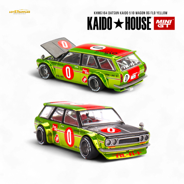 Mini-GT Datsun KAIDO 510 Wagon OG Ho Yellow - 1:64