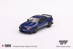 Mini-GT Nissan Skyline GT-R Top Secret VR32 Metallic Blue #589 1:64 MGT00589 - Collectors World Toys