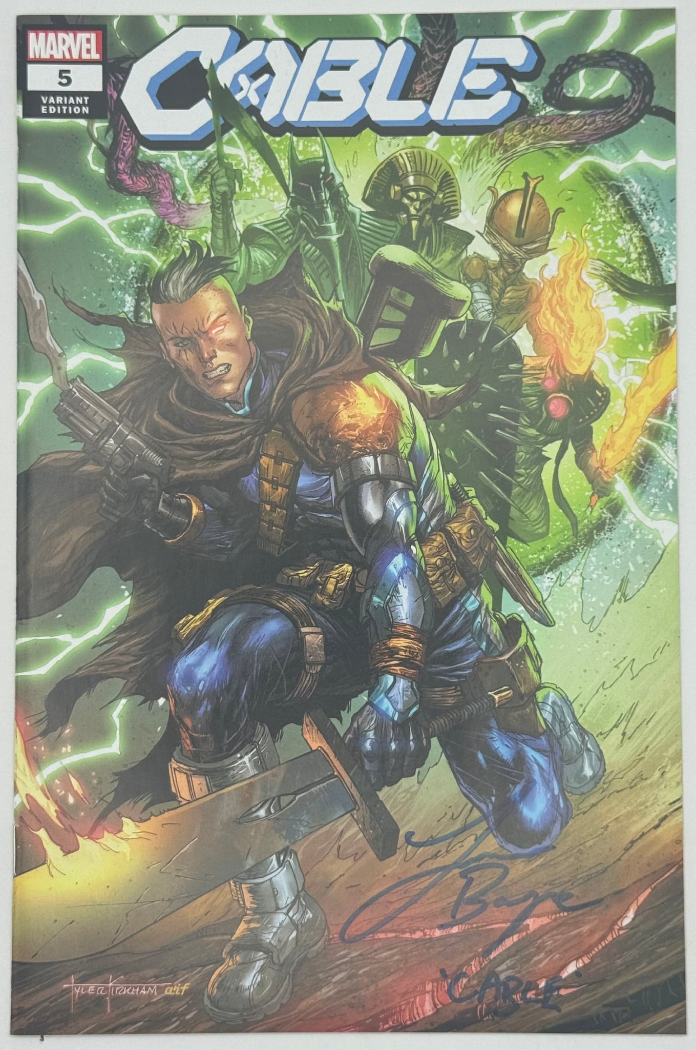 [Signed by Lawerence Bayne] Cable #5 Unknown Comics Tyler Kirkham Exclusive Var [IN STOCK] - Collectors World Toys Main image