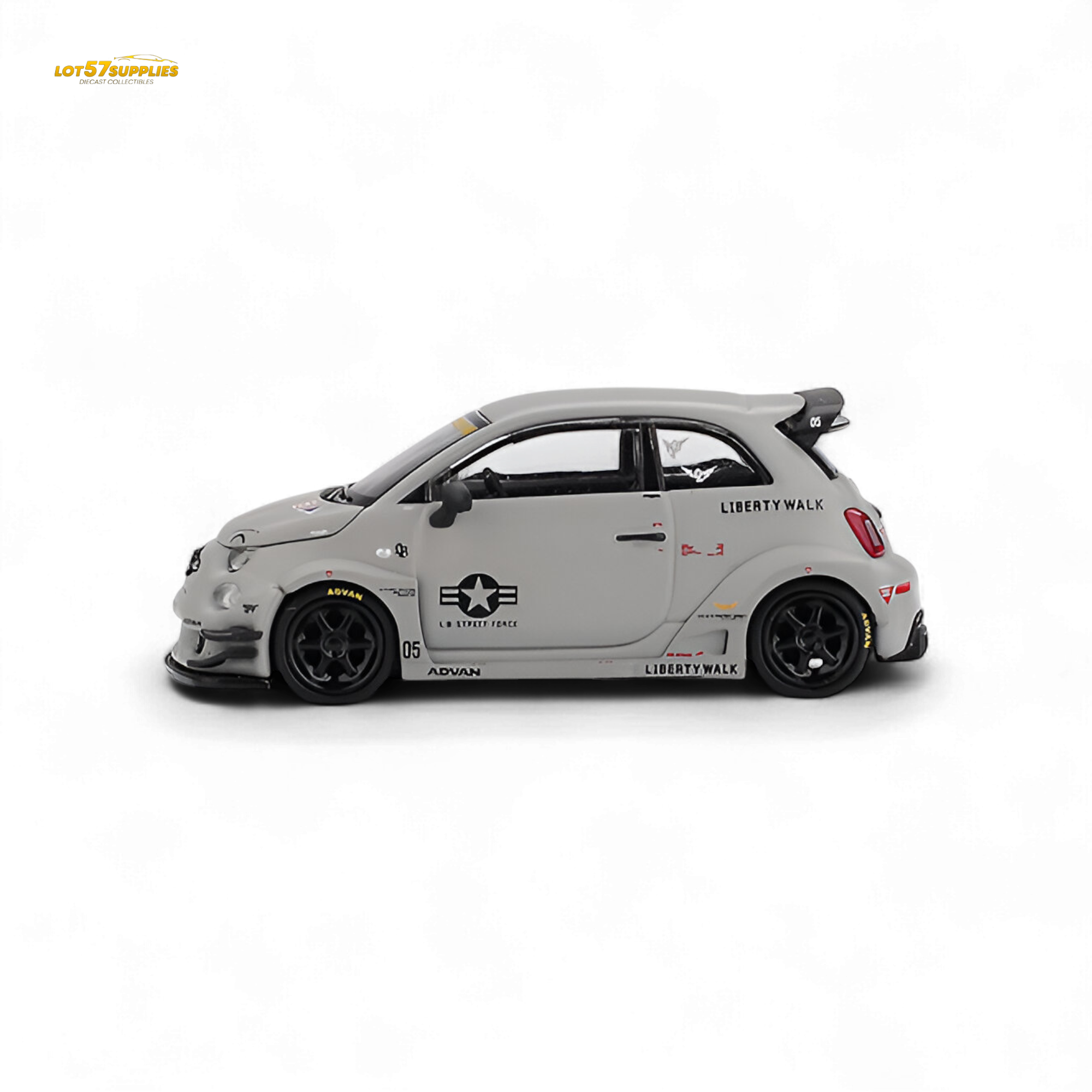 Mini-GT Abarth 595 LB-WORKS x Abas Works Grey MGT00995 1:64