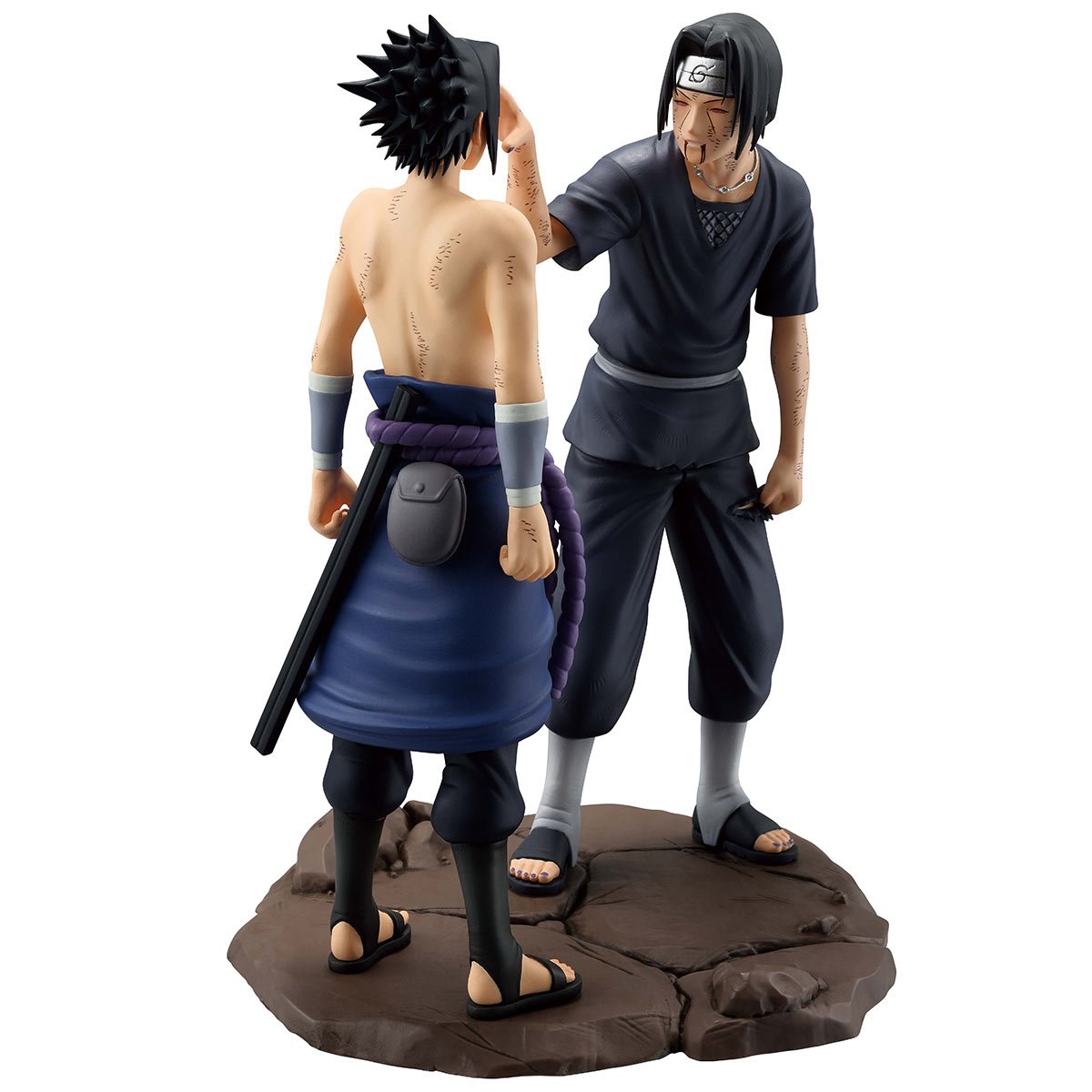 Naruto Shippuden Sasuke and Itachi Uchiha Red Eyes Reflecting the Heart Masterlise Ichibansho Statue - Collectors World Toys