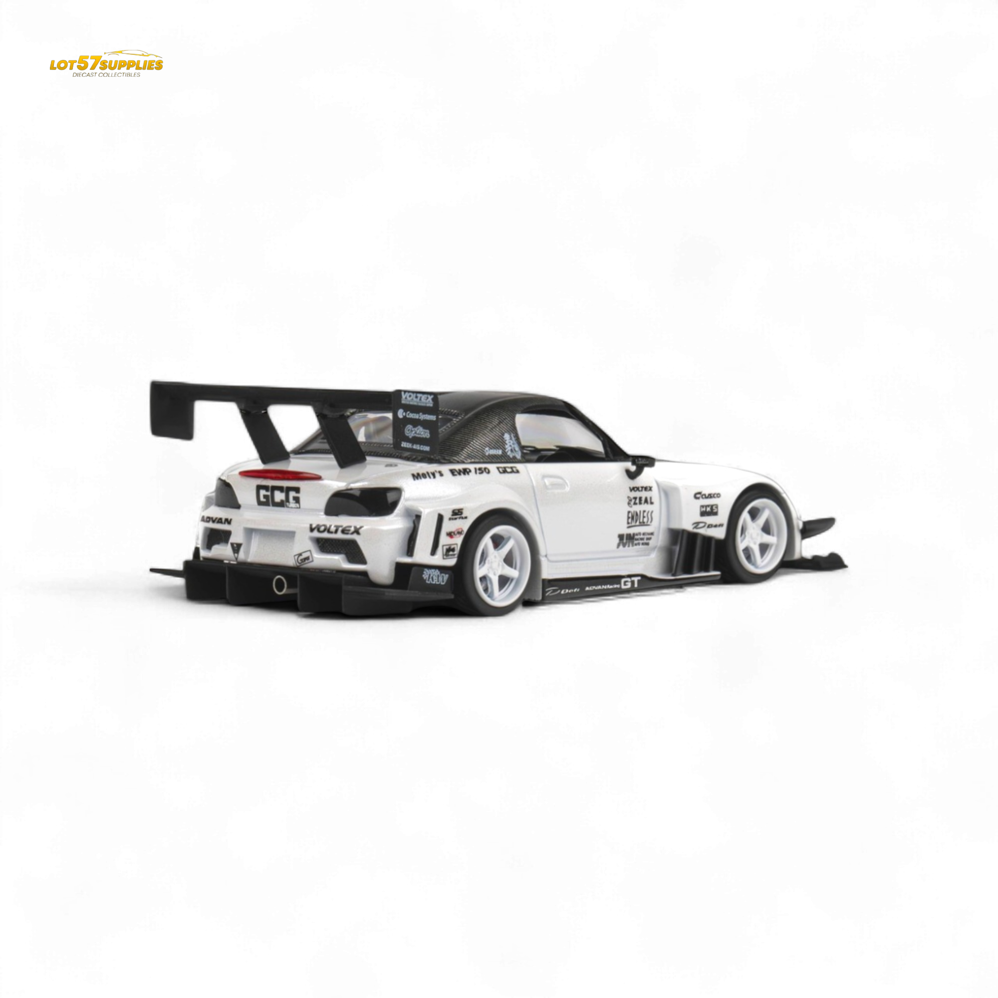 Microturbo Custom S2000 - Metallic White TOP FUEL 1:64 - Collectors World Toys