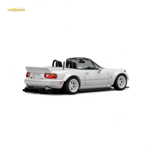 (Pre-Order) Microturbo Custom MX5 Rocket Bunny - Metallic White 1:64