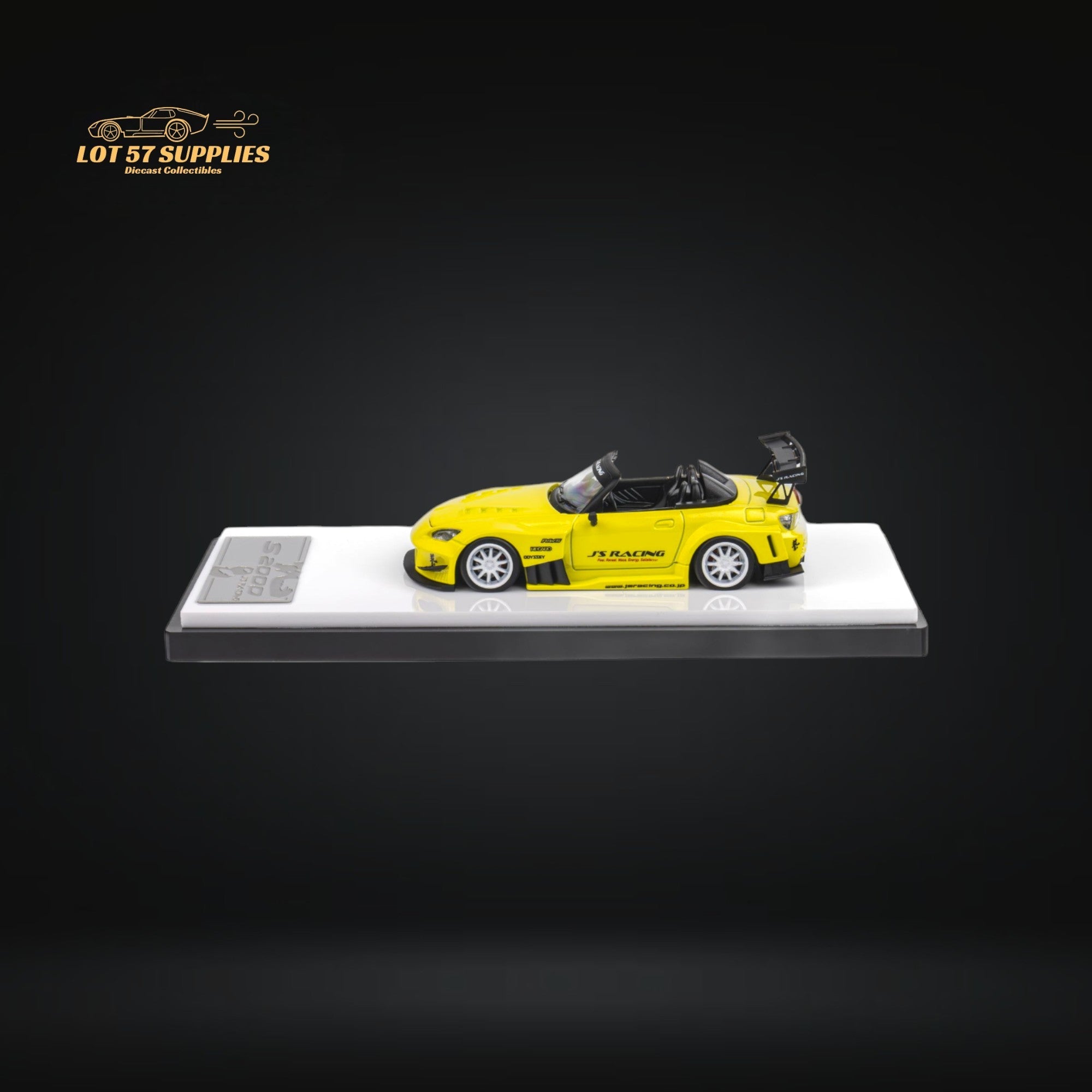 Microturbo Honda S2000 JS Racing Custom in Indy Yellow Pearl 1:64 - Collectors World Toys