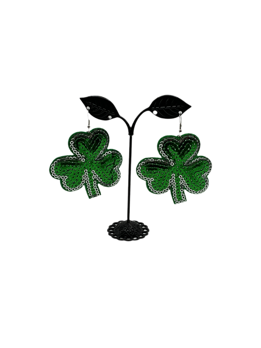 Sequin Shamrock Earrings