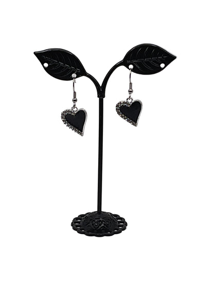Black Heart Earrings 2