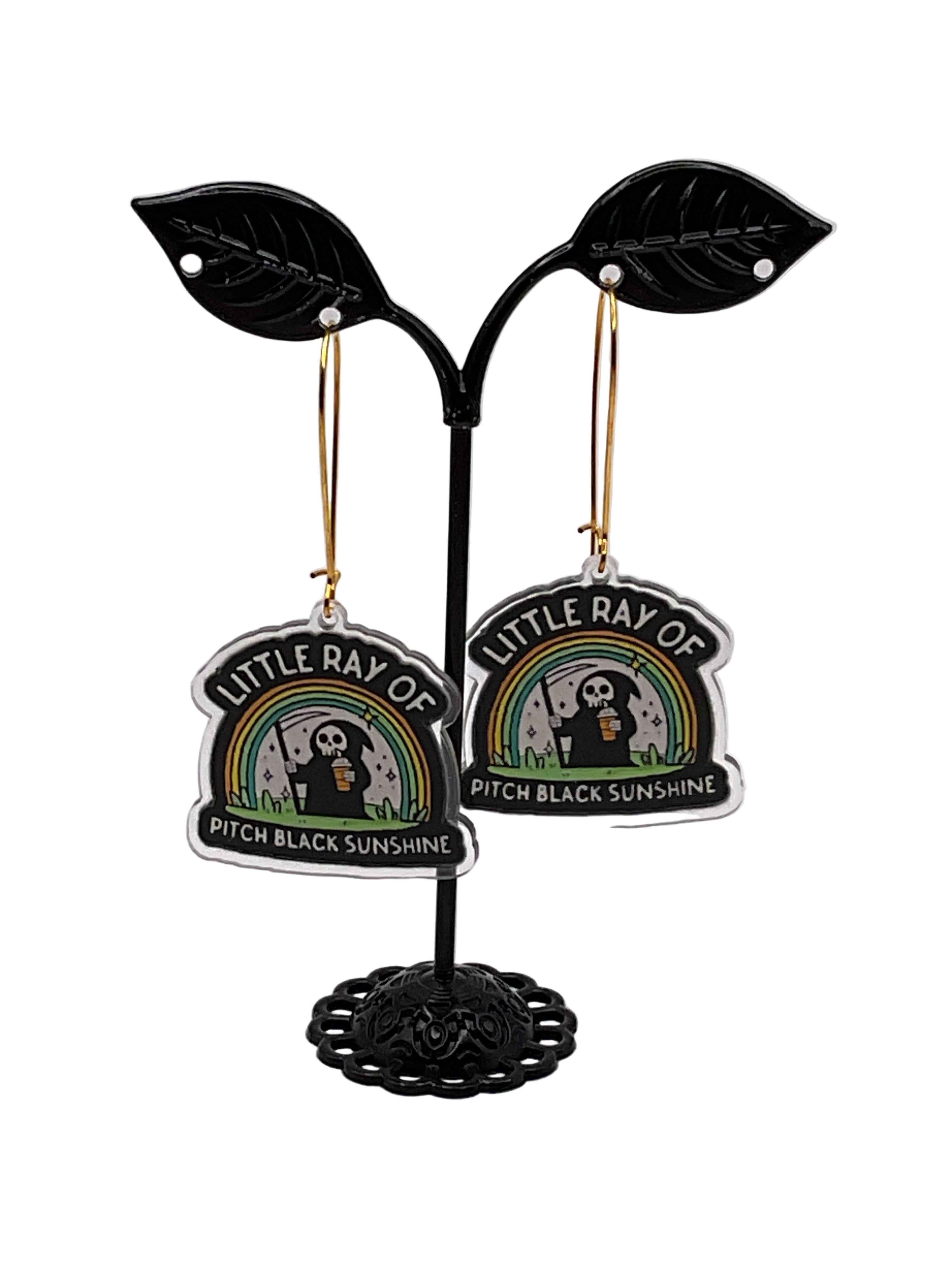 Little Ray of Pitch Black Sunshine Earrings Main image