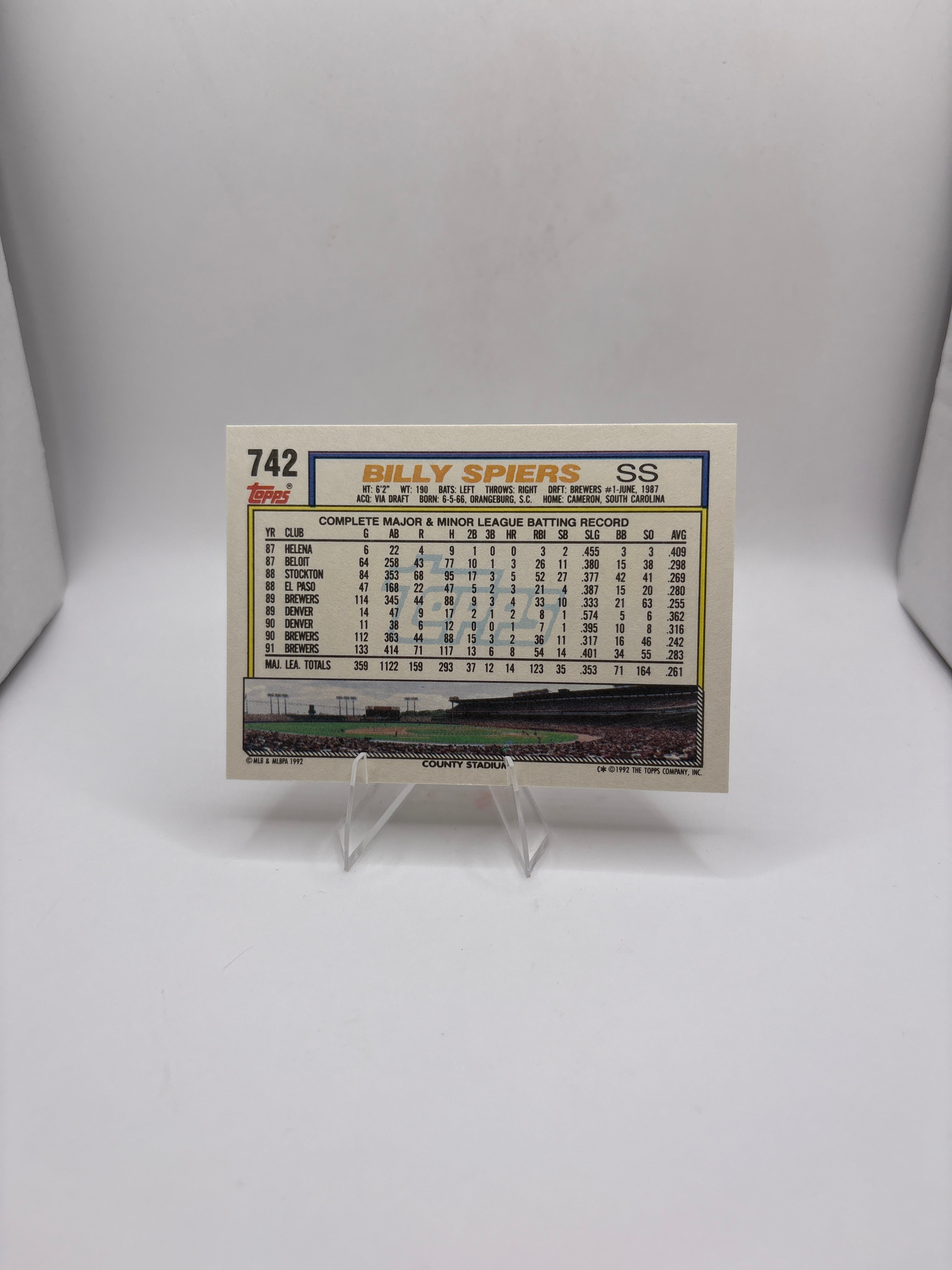 Topps Billy Spiers