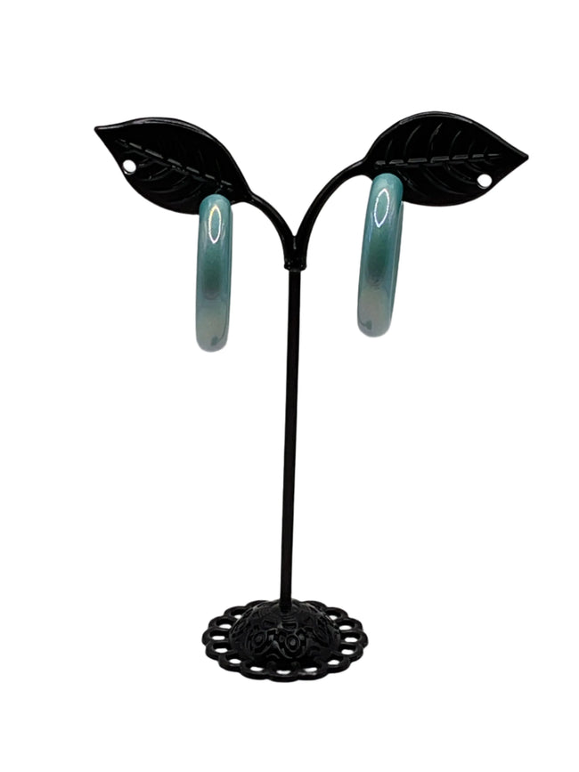 Blue hoop earrings Hover Image