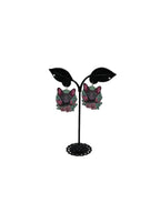 Grey Hairless Cat Earrings