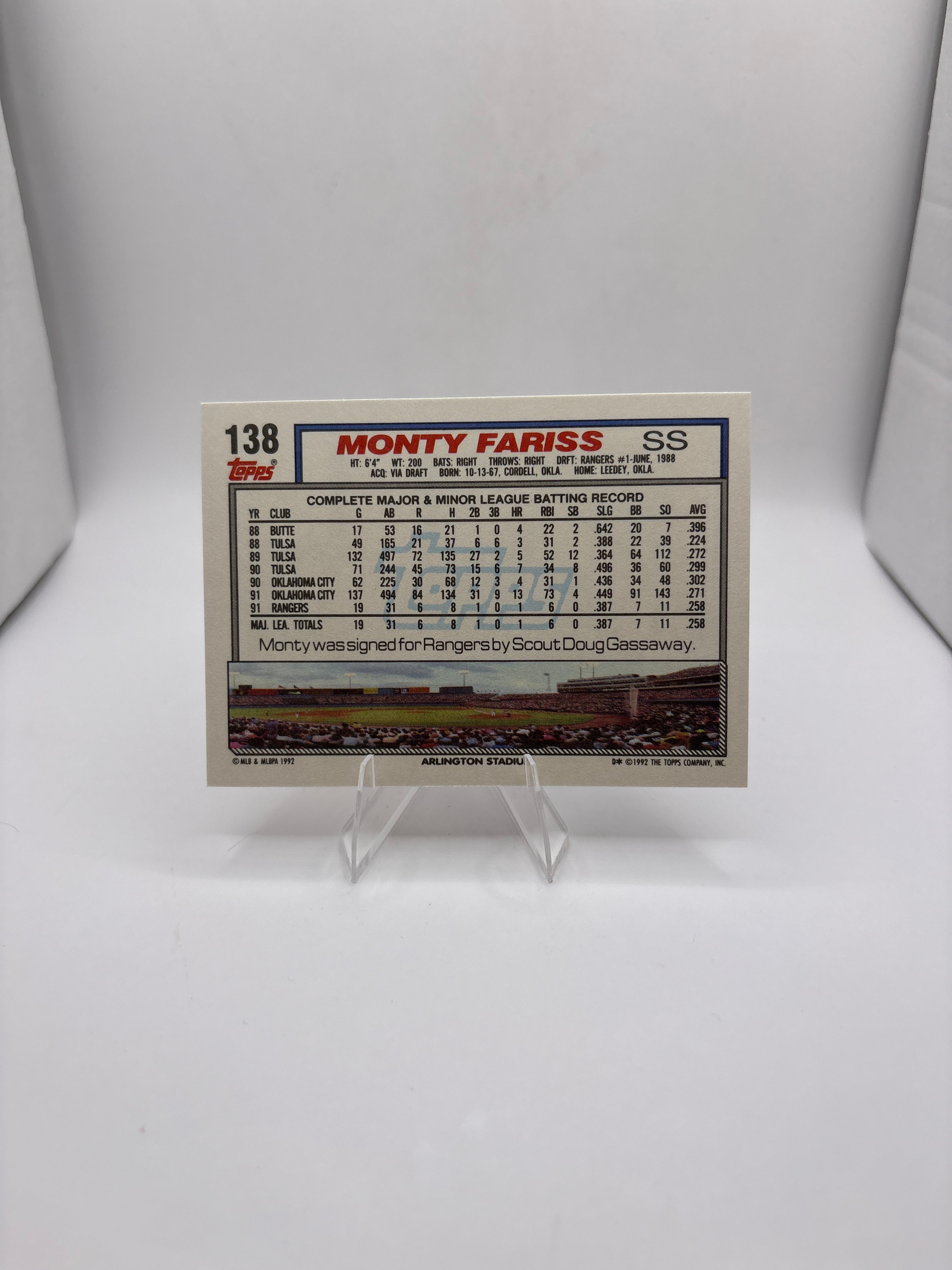 Topps Monty Fariss