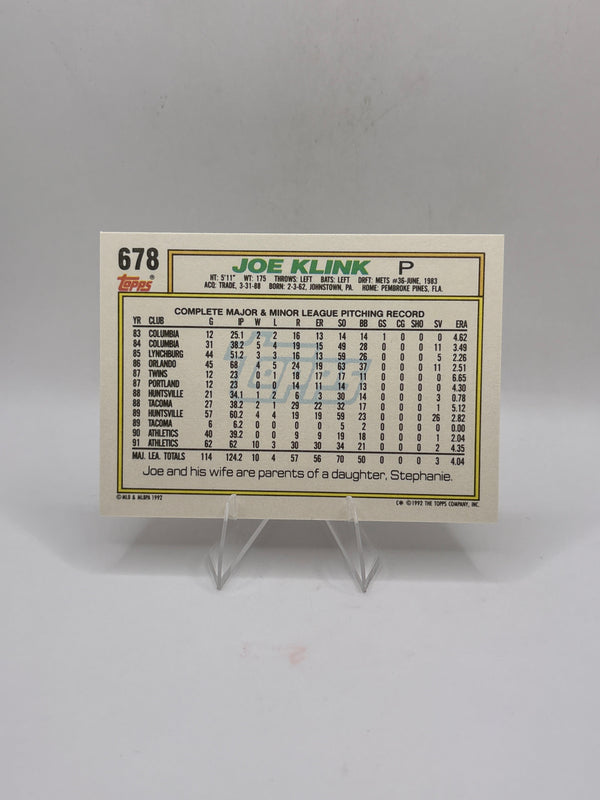 Topps Joe Klink