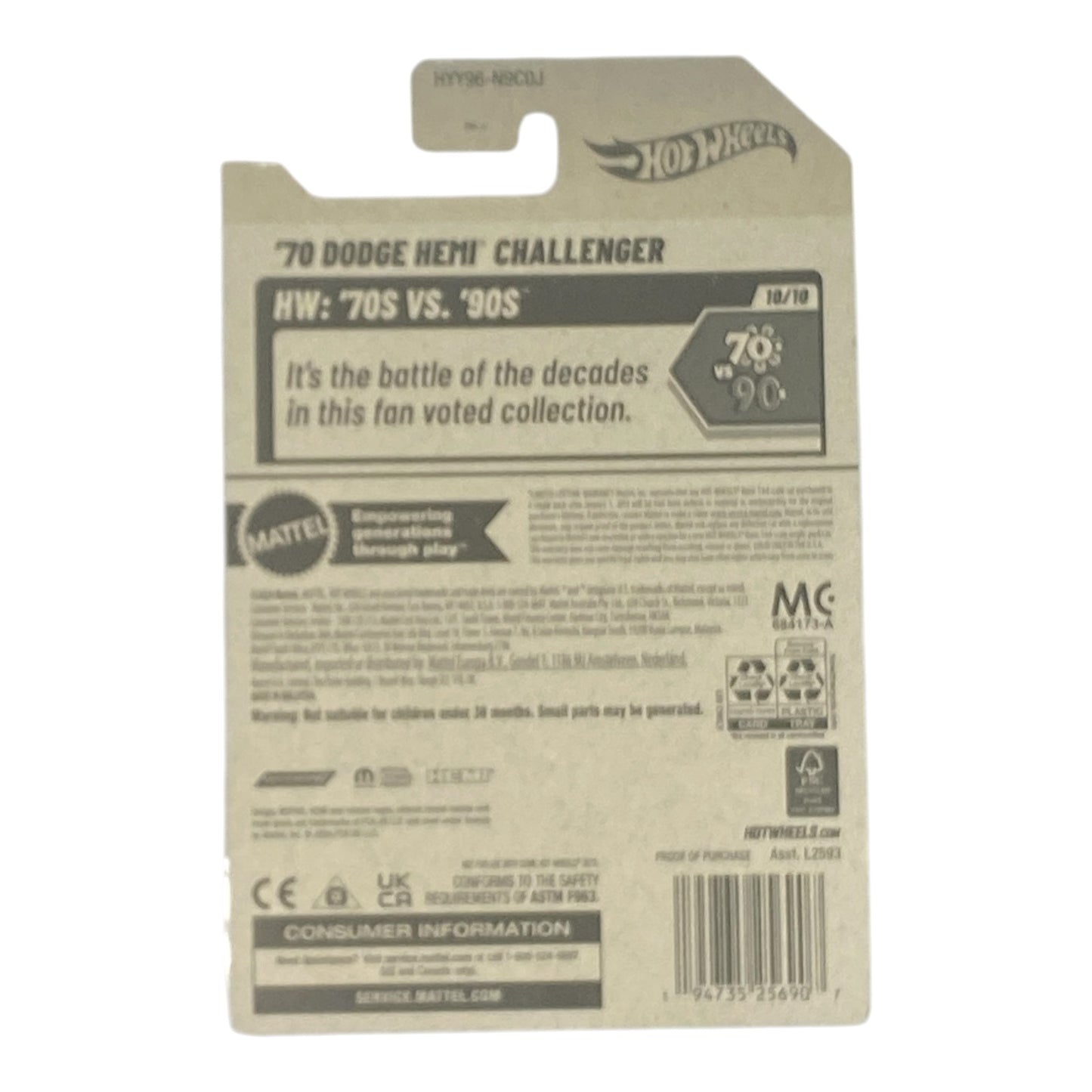 Hot Wheels '70 Dodge Hemi Challenger - HW: '70s VS. '80s Series 10/10