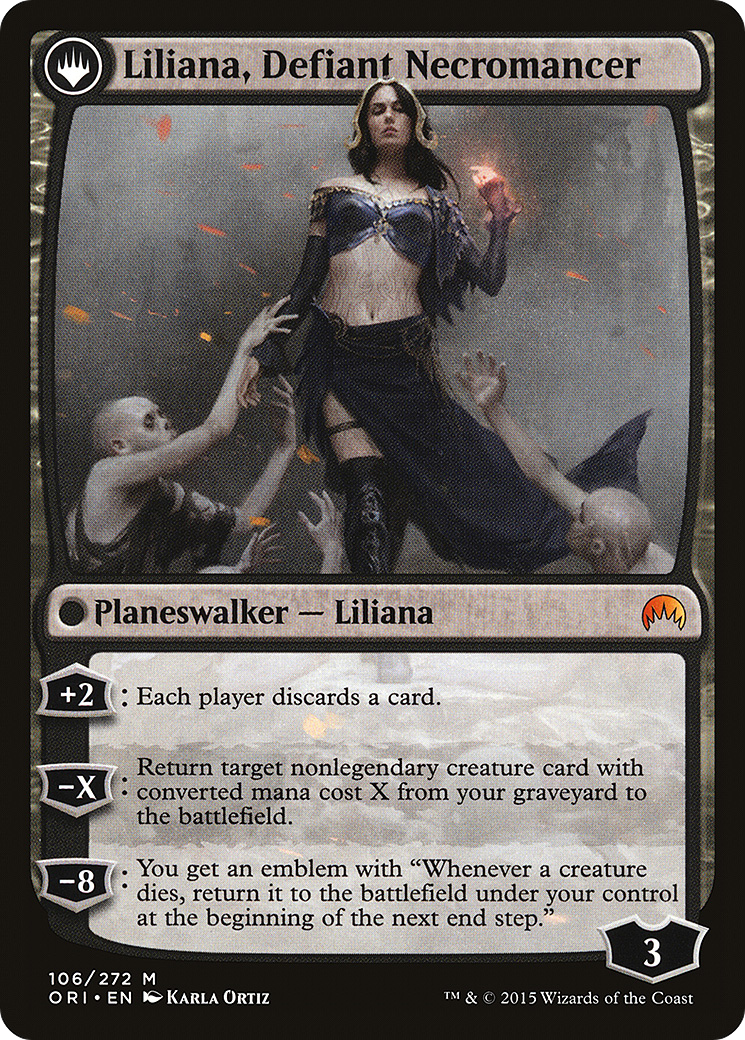 Liliana, Heretical Healer // Liliana, Defiant Necromancer (LIST-ORI-106) - The List: (originpwdfc)