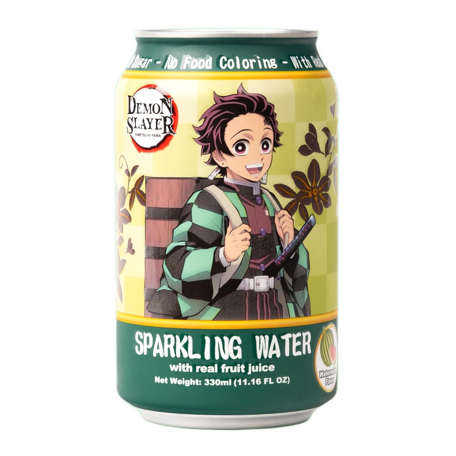 Demon Slayer Watermelon Sparkling Water – 11.16 fl oz (330 ml) Cans – Tanjiro Kamado Collectible Anime Drink (1 Can) Main image