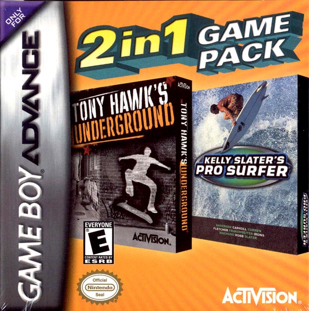 2 In 1 Game Pack: Tony Hawk's Underground / Kelly Slater's Pro Surfer (Gameboy Advance) Main image