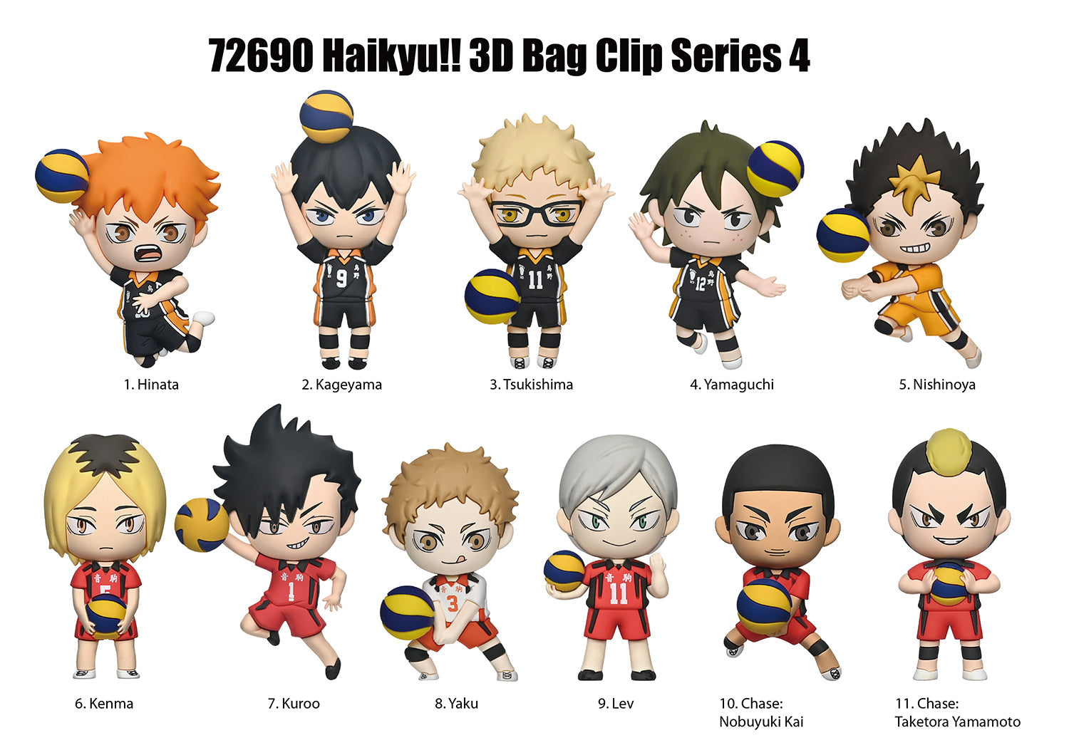 Haikyuu!! 3D Foam Bag Clip, Series 4 Blind Bag