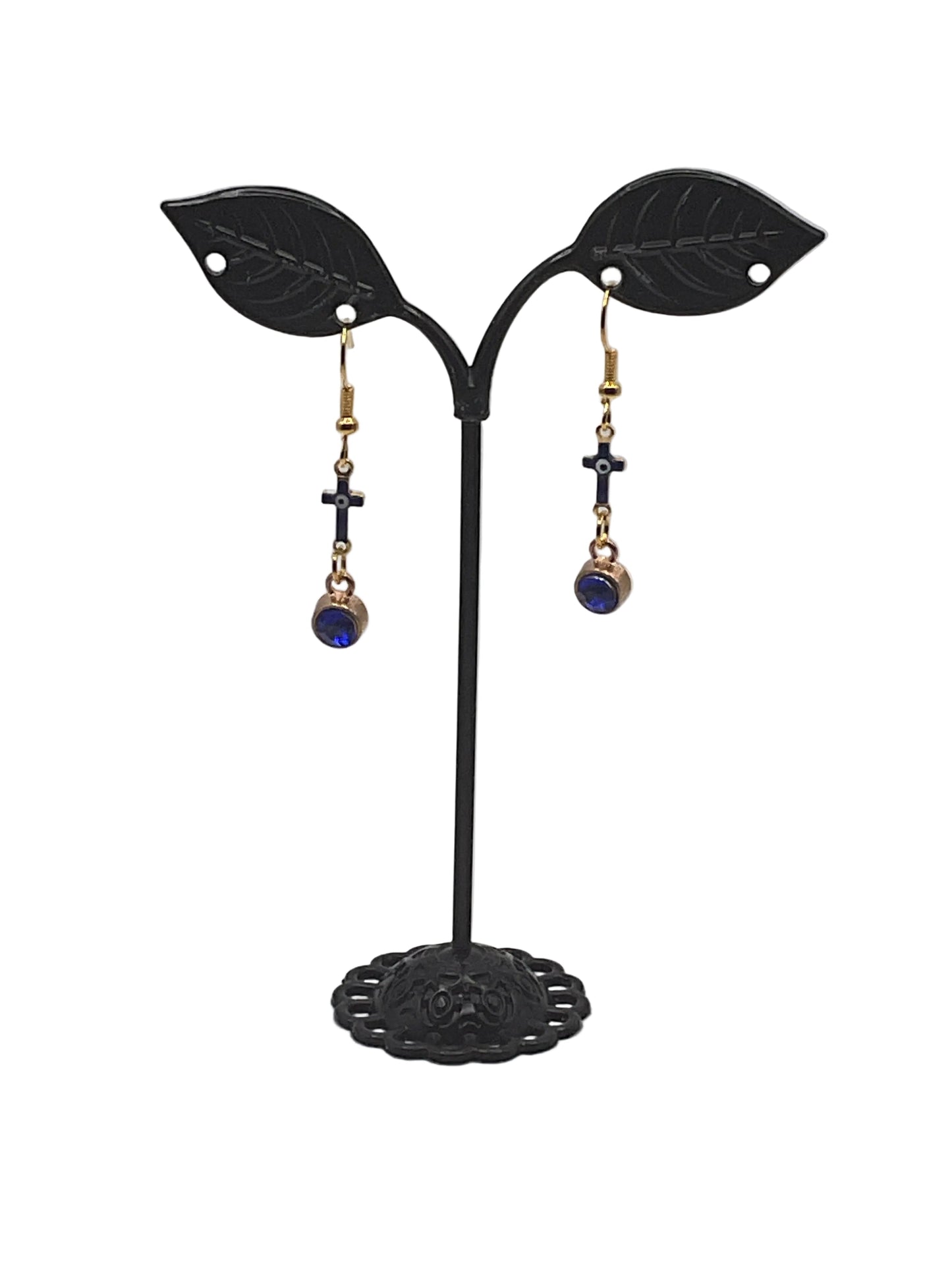 Crystal and Crosses Earrings