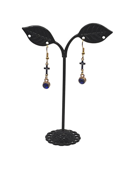 Crystal and Crosses Earrings