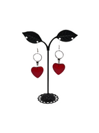 Red heart earrings