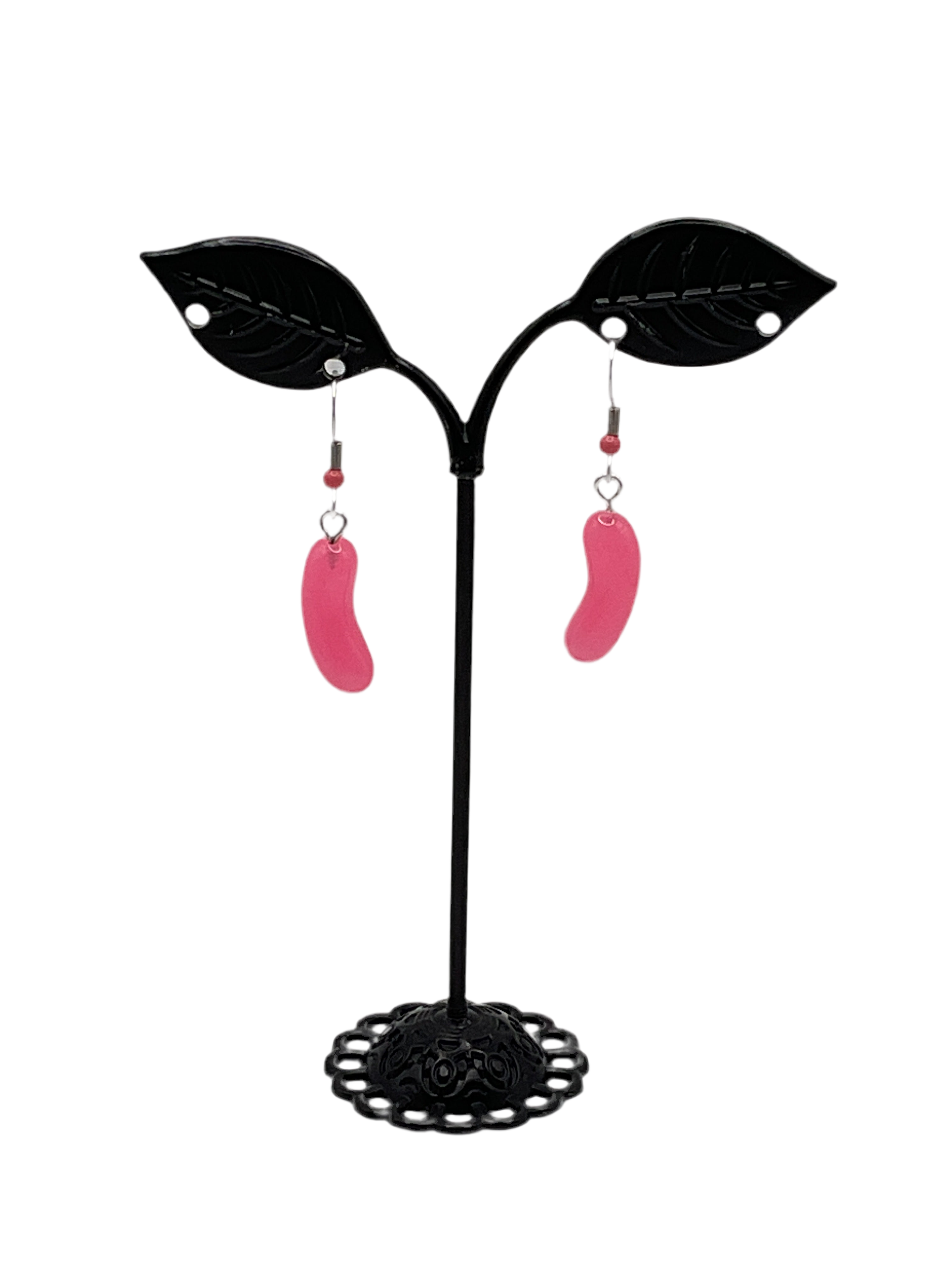 Pink Jellybean Earrings
