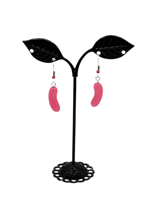 Pink Jellybean Earrings Hover Image