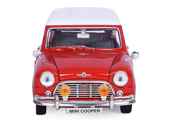 1961-1967 Morris Mini Cooper Red with White Top "Timeless Legends" 1/18 Diecast Model Car by Motormax